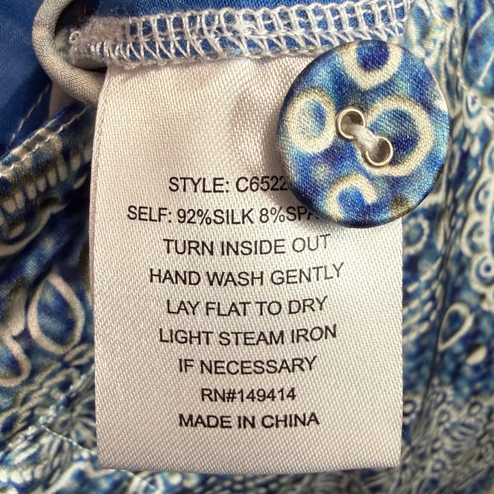 Johnny Was Lauchlen Wide leg Silk Pants. Size L - Picture 8 of 12